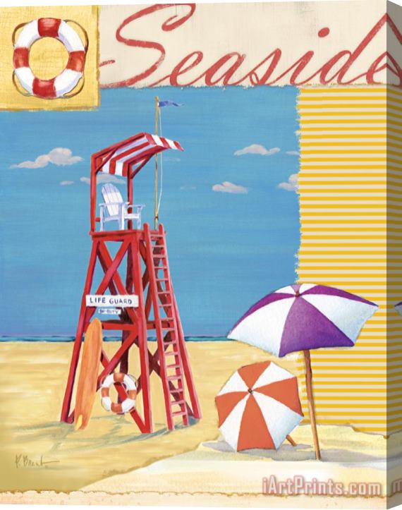 Paul Brent Lifeguard Collage I Stretched Canvas Print / Canvas Art