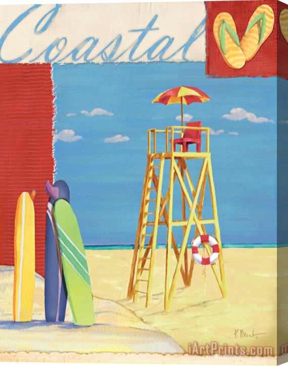 Paul Brent Lifeguard Collage Iv Stretched Canvas Print / Canvas Art