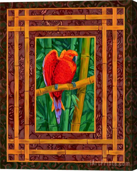 Paul Brent Mandarine Lovebird Stretched Canvas Print / Canvas Art