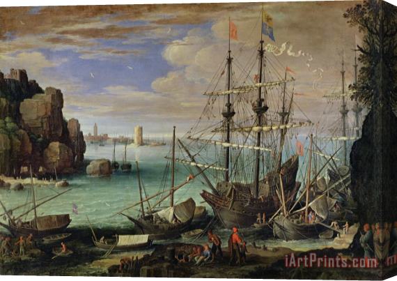 Paul Bril Scene of a Sea Port Stretched Canvas Painting / Canvas Art