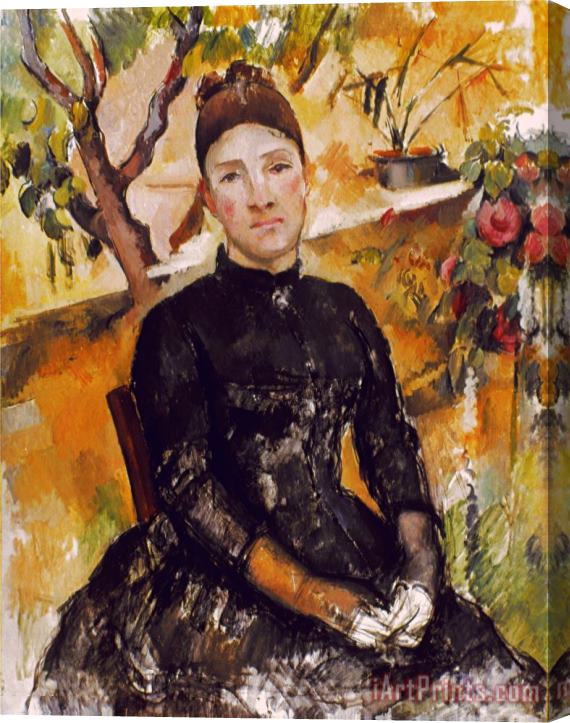 Paul Cezanne Cezanne Mme Cezanne 1890 Stretched Canvas Painting / Canvas Art