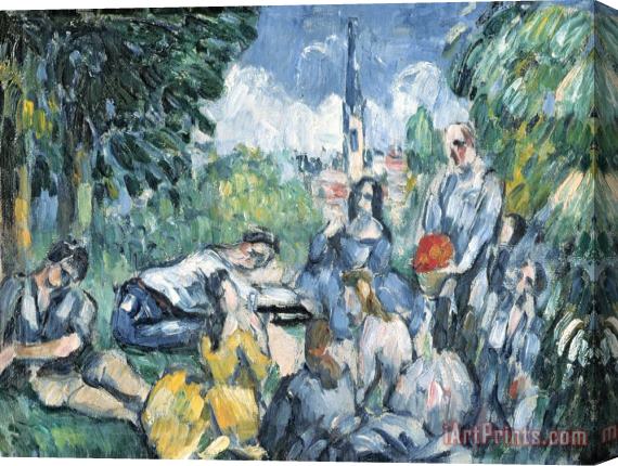 Paul Cezanne Dejeuner Sur L Herbe 1876 77 Oil on Canvas Stretched Canvas Painting / Canvas Art