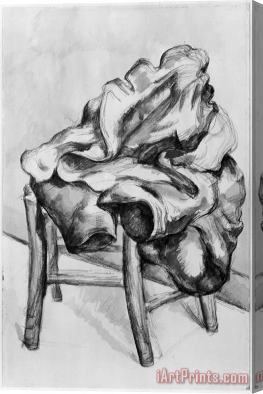 Paul Cezanne Drapery on a Chair 1980 1900 Stretched Canvas Painting / Canvas Art