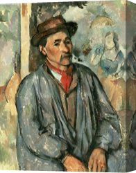 Corkscrew, 1895 Canvas Prints - Farmer in Blue Shirt 1895 97 by Paul Cezanne