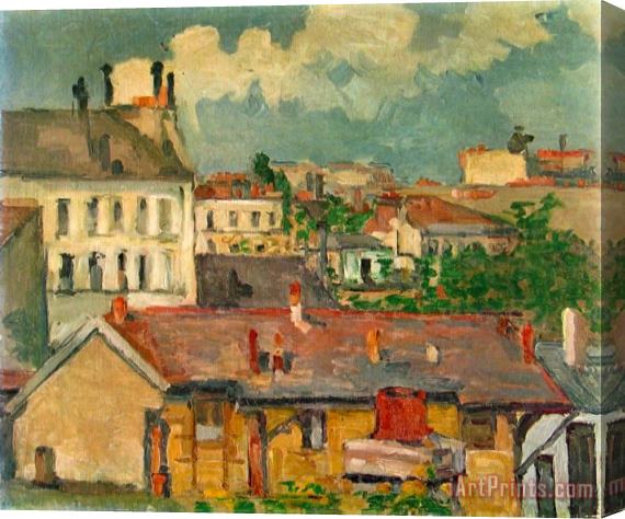 Paul Cezanne Faubourg Au Printemps Stretched Canvas Print / Canvas Art