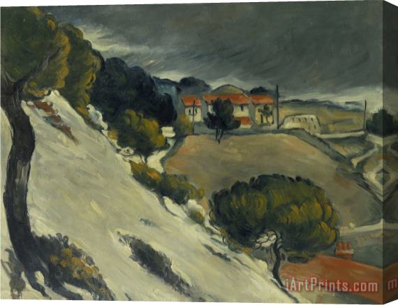 Paul Cezanne First Snow Near L Estaque 1870 Stretched Canvas Print / Canvas Art