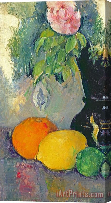 Paul Cezanne Flowers And Fruits Stretched Canvas Print / Canvas Art