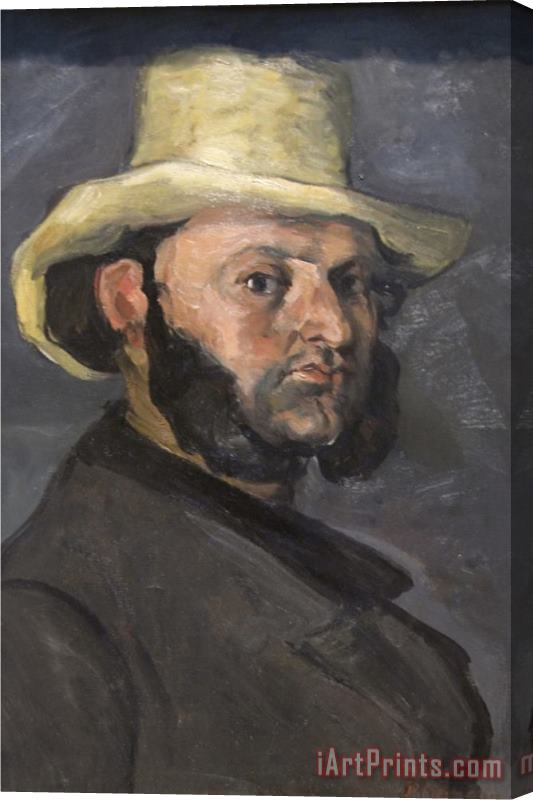Paul Cezanne Gustav Boyer in Straw Hat Stretched Canvas Print / Canvas Art