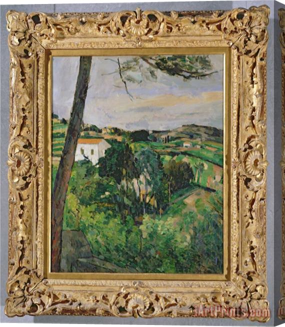 Paul Cezanne Landscape with Red Roof Or The Pine at The Estaque 1875 76 Stretched Canvas Painting / Canvas Art