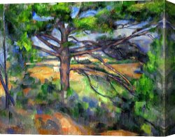 Corkscrew, 1895 Canvas Prints - Large Pine Tree And Red Earth 1890 1895 by Paul Cezanne