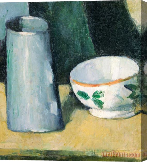 Paul Cezanne Milk Bowl And Jug Around 1880 Stretched Canvas Print / Canvas Art