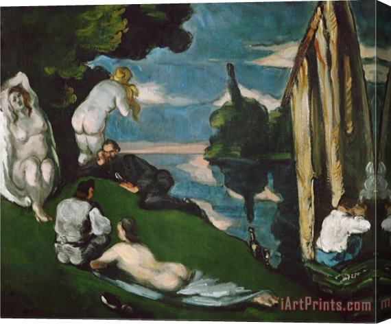 Paul Cezanne Pastorale Idyll 1870 Stretched Canvas Painting / Canvas Art