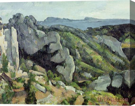 Paul Cezanne Rocks at L Estaque 1879 82 Stretched Canvas Print / Canvas Art
