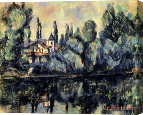 Paul Cezanne Shores of Marne Stretched Canvas Print / Canvas Art
