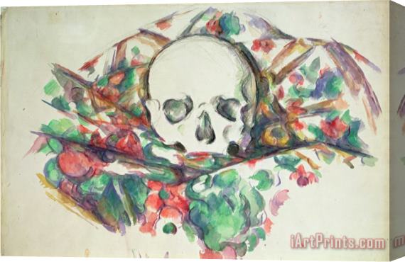 Paul Cezanne Skull on Drapery C 1902 06 Stretched Canvas Painting / Canvas Art