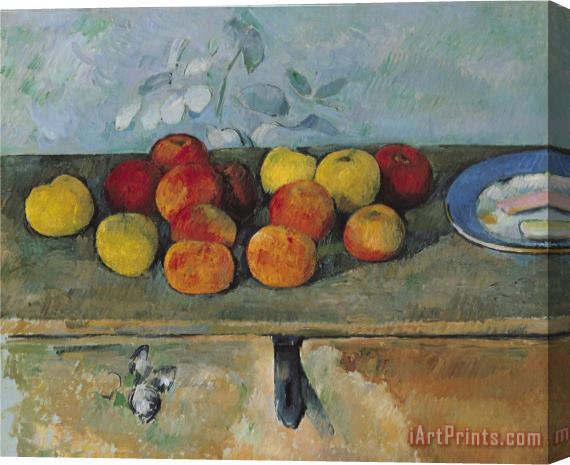 Paul Cezanne Still Life of Apples And Biscuits Stretched Canvas Print / Canvas Art