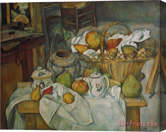 Paul Cezanne Still Life with a Basket of Fruit 1888 90 Stretched Canvas Print / Canvas Art