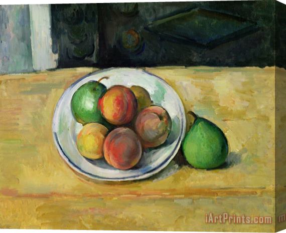 Paul Cezanne Still Life with a Peach and Two Green Pears Stretched Canvas Painting / Canvas Art