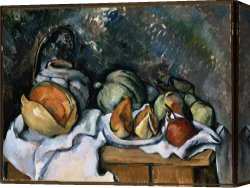 Corkscrew, 1895 Canvas Prints - Still Life with Fruit And a Ginger Pot C 1895 by Paul Cezanne