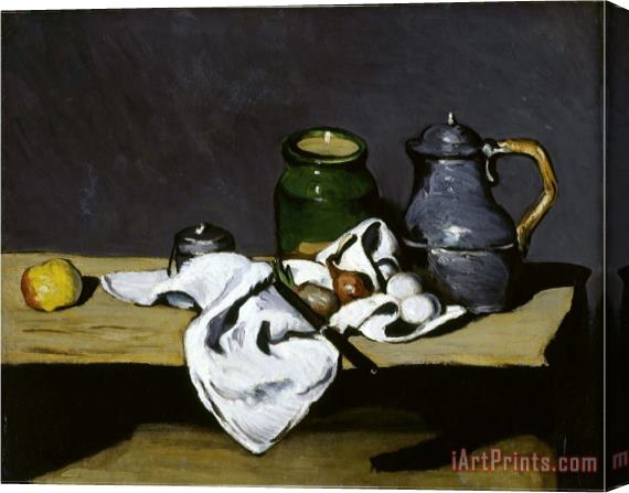 Paul Cezanne Still Life with Teapot C 1869 Stretched Canvas Print / Canvas Art
