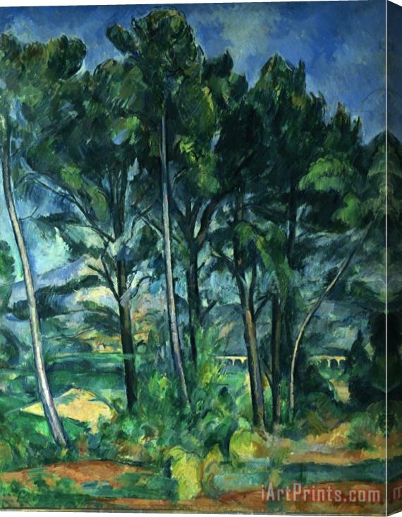 Paul Cezanne The Aqueduct Montagne Sainte Victoire Seen Through Trees Circa 1885 87 Stretched Canvas Print / Canvas Art
