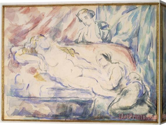 Paul Cezanne The Courtesan's Toilet C 1880 Stretched Canvas Print / Canvas Art