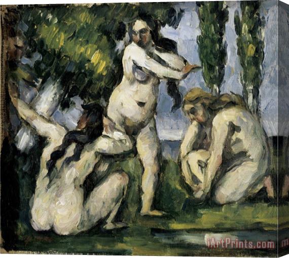 Paul Cezanne Three Bathers Trois Baigneuses Stretched Canvas Painting / Canvas Art
