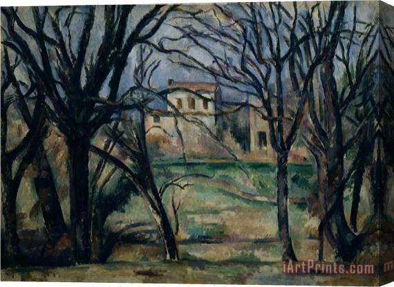 Paul Cezanne Trees And Houses Stretched Canvas Print / Canvas Art