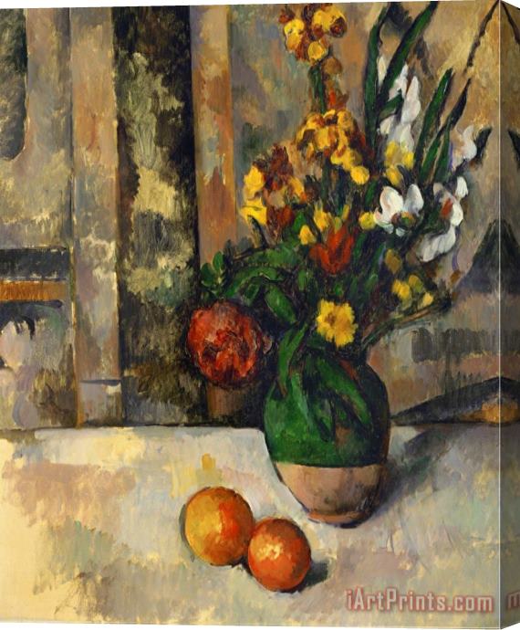 Paul Cezanne Vase And Apples Stretched Canvas Print / Canvas Art