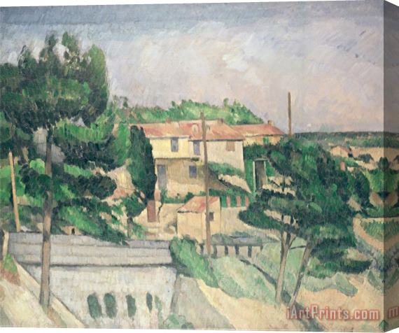 Paul Cezanne Viaduct at Estaque Stretched Canvas Print / Canvas Art