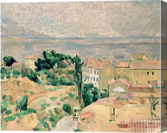 Paul Cezanne View of L Estaque Stretched Canvas Print / Canvas Art