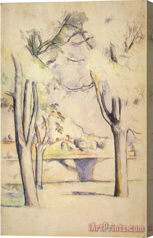Paul Cezanne View Thru The Trees 1887 Stretched Canvas Painting / Canvas Art