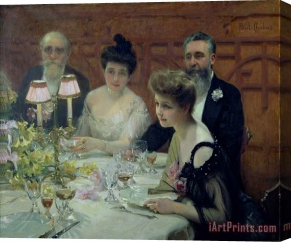Paul Chabas The Corner of the Table Stretched Canvas Print / Canvas Art