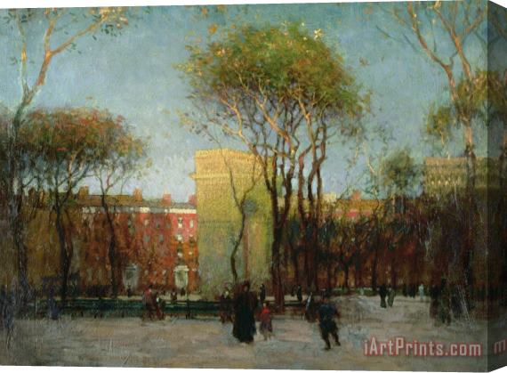 Paul Cornoyer Washington Square New york Stretched Canvas Painting / Canvas Art