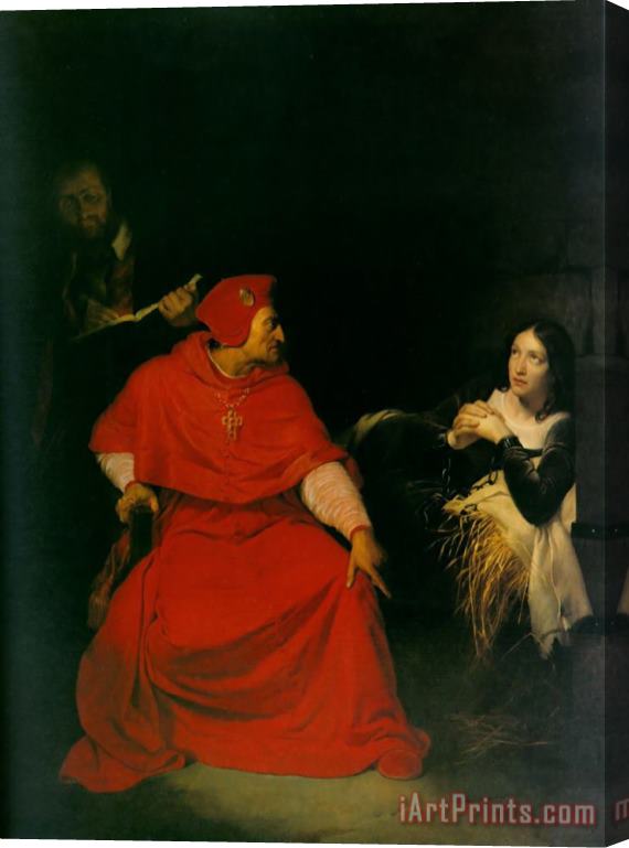 Paul Delaroche Joan of Arc in Prison Stretched Canvas Print / Canvas Art