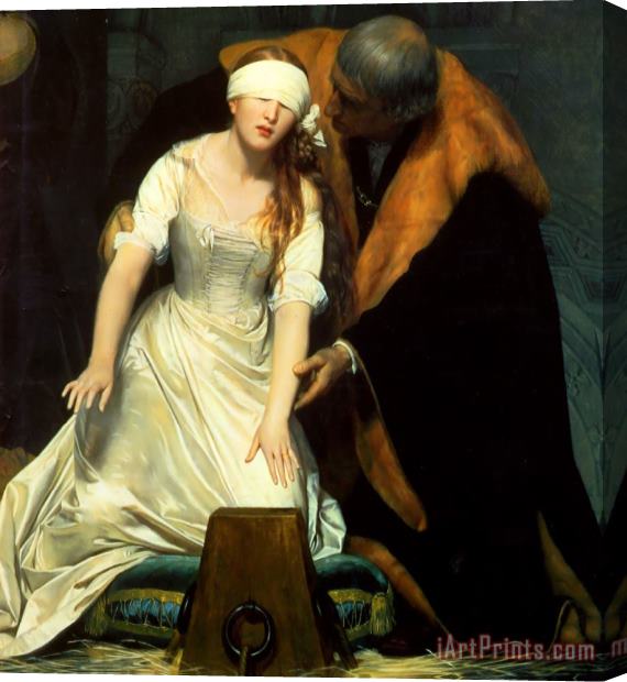 Paul Delaroche The Execution of Lady Jane Grey Detail Stretched Canvas Painting / Canvas Art