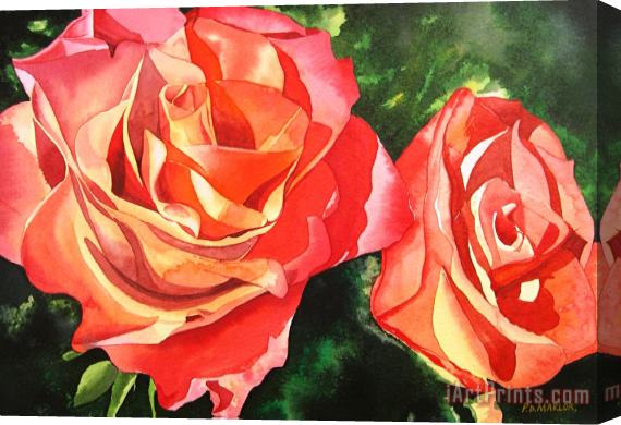 Paul Dene Marlor Red Roses Stretched Canvas Print / Canvas Art