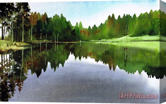 Paul Dene Marlor Still Water Tarn Hows Stretched Canvas Painting / Canvas Art