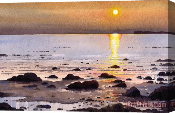 Paul Dene Marlor Sunset over Cara Stretched Canvas Print / Canvas Art