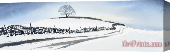 Paul Dene Marlor Winter Snow in the Dales Stretched Canvas Print / Canvas Art