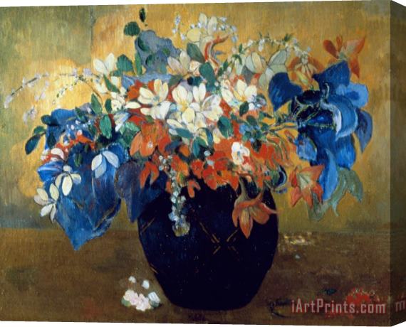 Paul Gauguin A Vase Of Flowers Stretched Canvas Print / Canvas Art