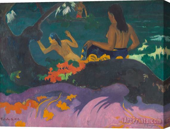 Paul Gauguin Fatata Te Miti Stretched Canvas Print / Canvas Art