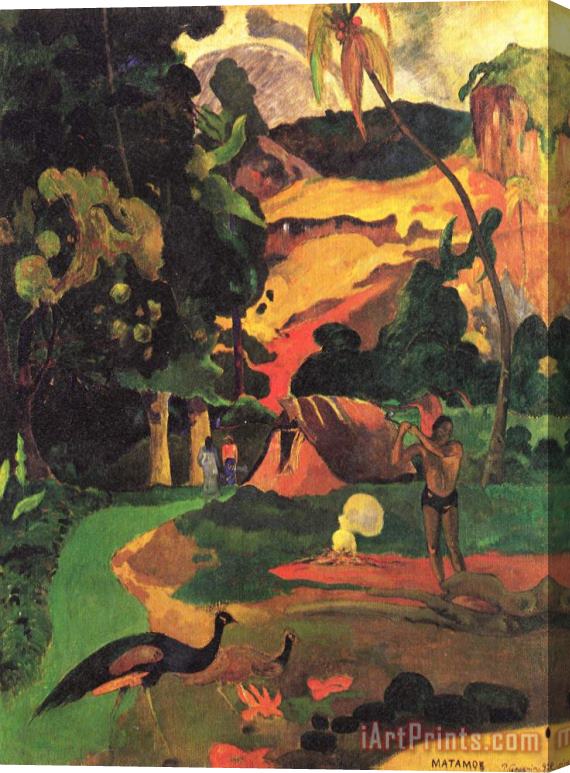 Paul Gauguin Landscape with Peacocks Stretched Canvas Print / Canvas Art
