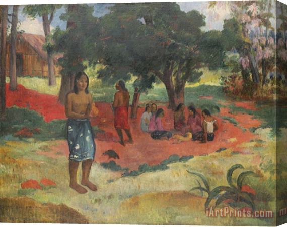 Paul Gauguin Parau Parau (whispered Words) Stretched Canvas Print / Canvas Art