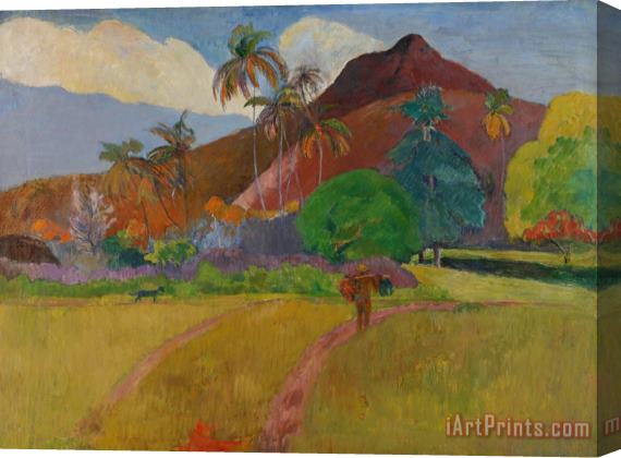 Paul Gauguin Tahitian Landscape Stretched Canvas Painting / Canvas Art