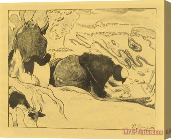 Paul Gauguin The Laundresses Stretched Canvas Print / Canvas Art