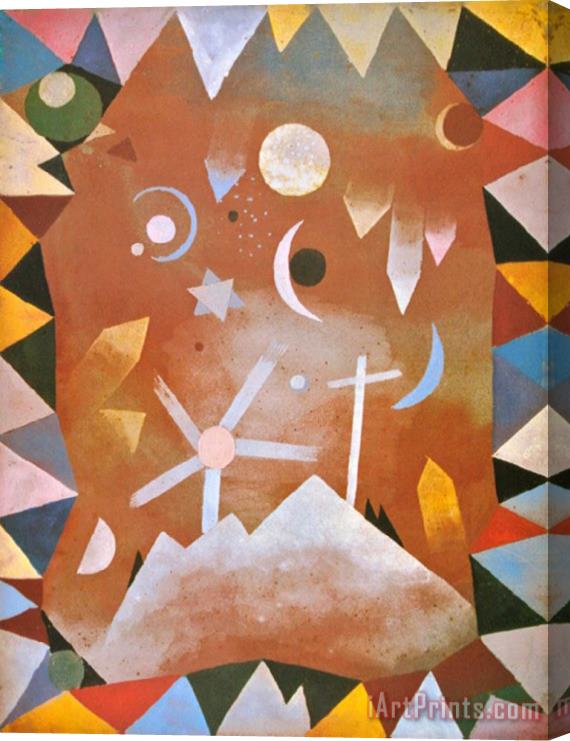 Paul Klee Above The Mountain Peaks Stretched Canvas Print / Canvas Art
