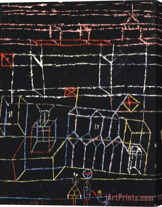 Paul Klee Children of The City Kinder Von Der Stadt Stretched Canvas Painting / Canvas Art