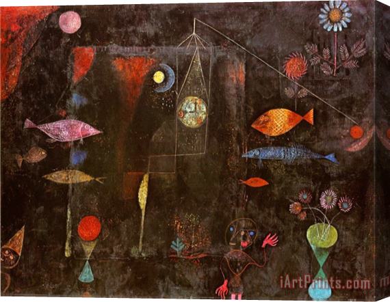 Paul Klee Fish Magic Stretched Canvas Painting / Canvas Art