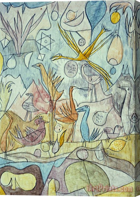Paul Klee Flock of Birds Vogelsammlung 1917 Stretched Canvas Painting / Canvas Art